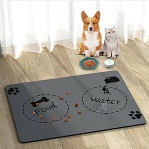 18"×30" Pet Feeding Mat, Absorbent Dog Food Mat, No Stains Cat Bowl Mat for Food